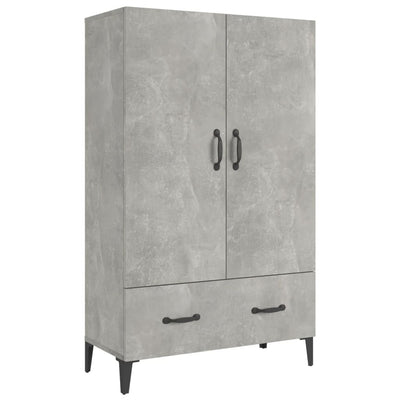 Highboard Concrete Grey 70x31x115 cm Engineered Wood