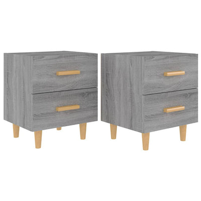 Bed Cabinets 2 pcs Grey Sonoma 40x35x47.5 cm