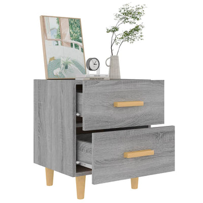 Bed Cabinets 2 pcs Grey Sonoma 40x35x47.5 cm