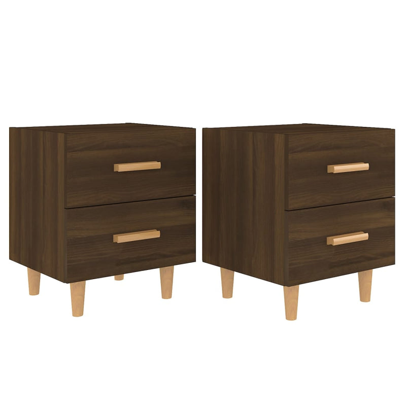 Bed Cabinets 2 pcs Brown Oak 40x35x47.5 cm