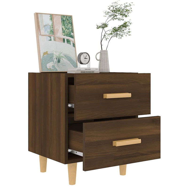 Bed Cabinets 2 pcs Brown Oak 40x35x47.5 cm