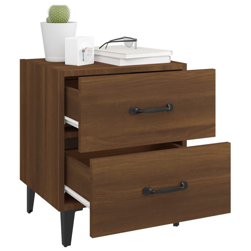 Bedside Cabinet Brown Oak 40x35x47.5 cm