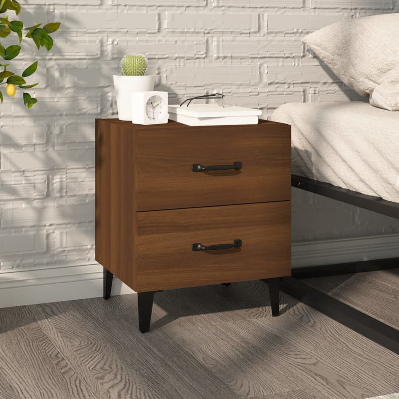 Bedside Cabinet Brown Oak 40x35x47.5 cm