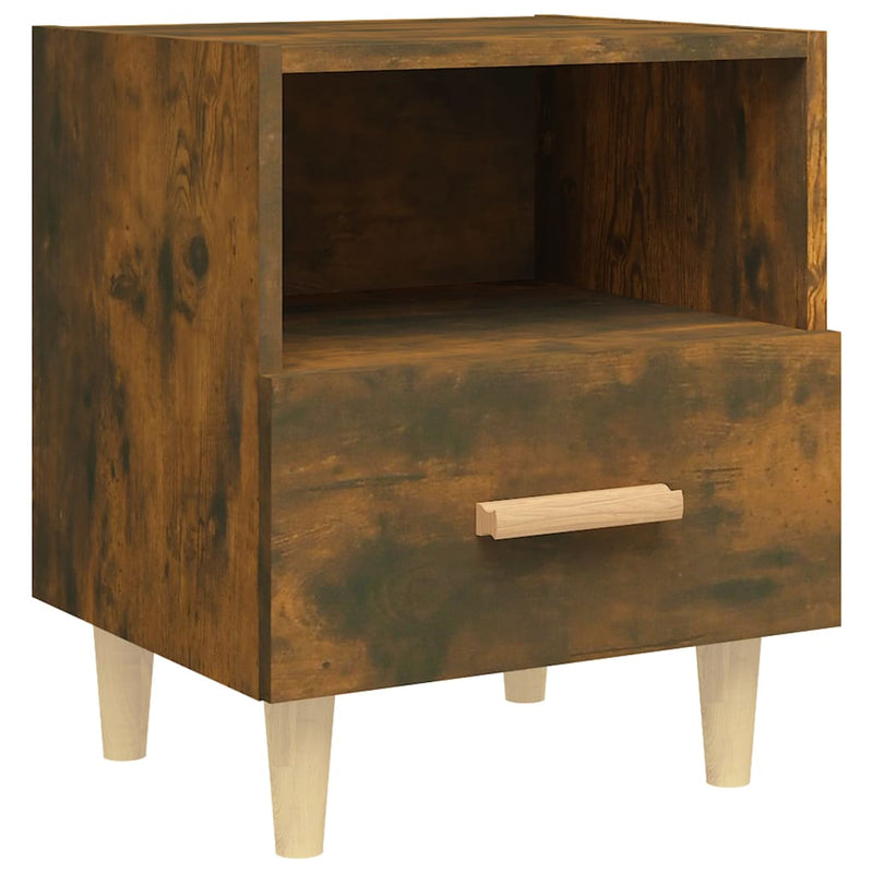 Bedside Cabinet Smoked Oak 40x35x47 cm