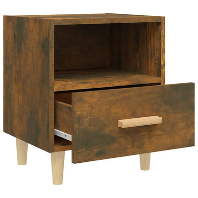 Bedside Cabinet Smoked Oak 40x35x47 cm