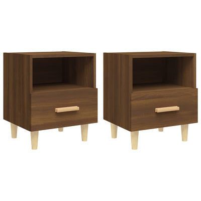 Bedside Cabinets 2 pcs Brown Oak 40x35x47 cm