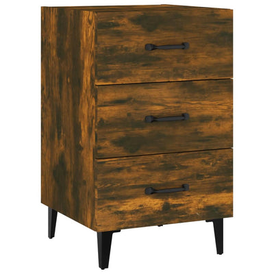 Bedside Cabinet Smoked Oak 40x40x66 cm Engineered Wood