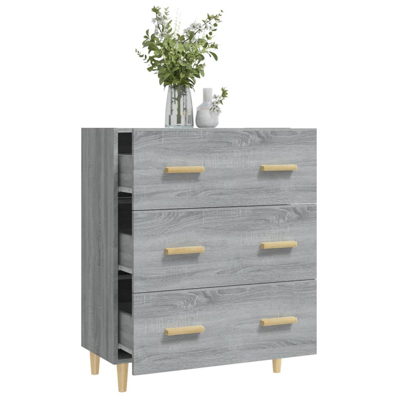 Sideboard Grey Sonoma 70x34x90 cm Engineered Wood