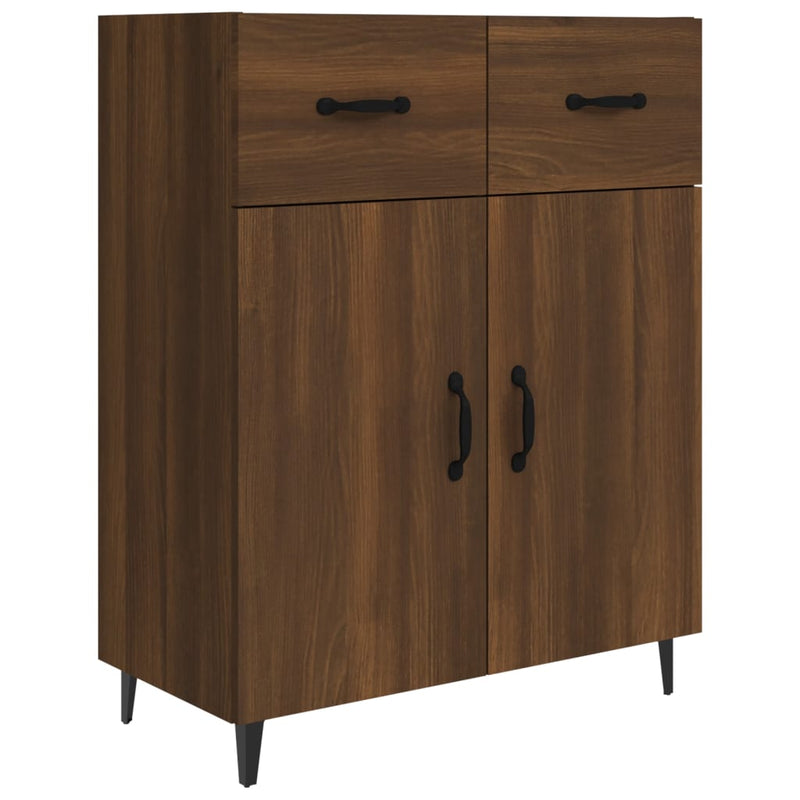 Sideboard Brown Oak 69.5x34x90 cm Engineered Wood