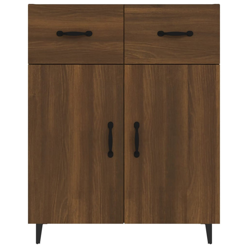 Sideboard Brown Oak 69.5x34x90 cm Engineered Wood