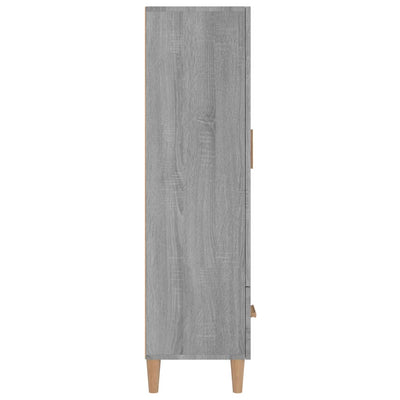 Highboard Grey Sonoma 70x31x115 cm Engineered Wood