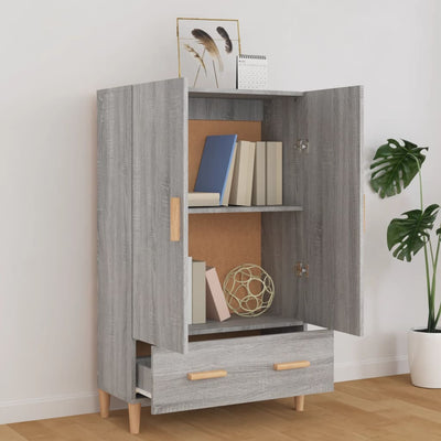 Highboard Grey Sonoma 70x31x115 cm Engineered Wood