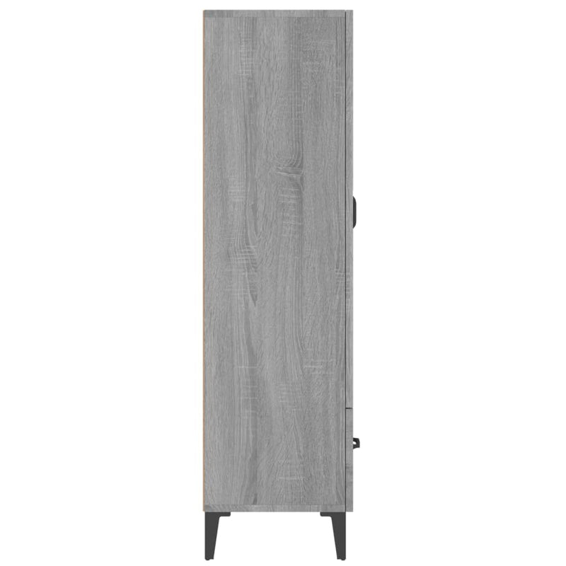 Highboard Grey Sonoma 70x31x115 cm Engineered Wood