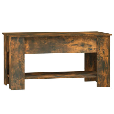 Coffee Table Smoked Oak 101x49x52 cm Engineered Wood