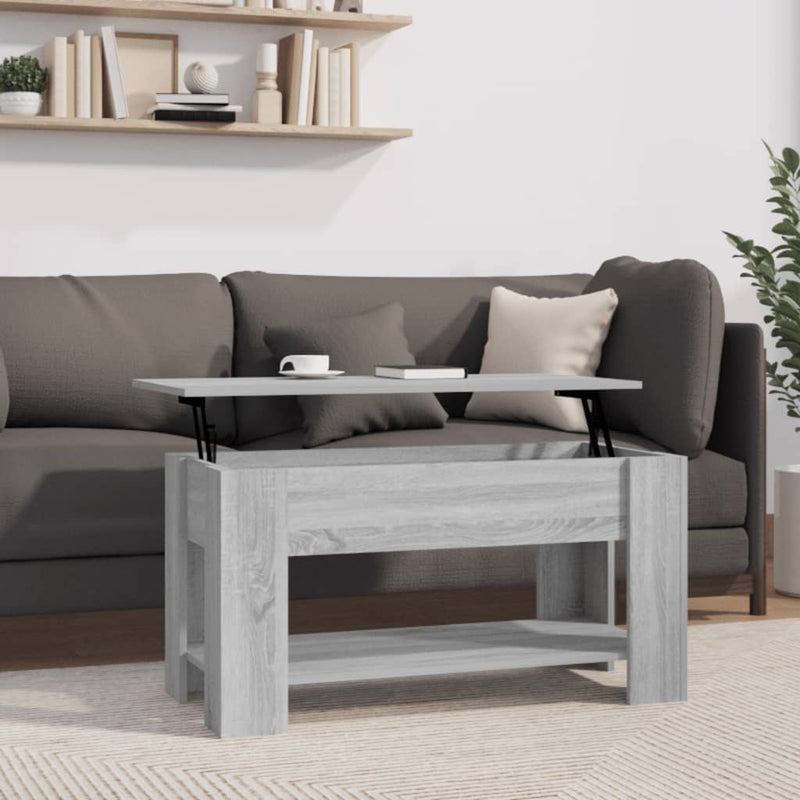 Coffee Table Grey Sonoma 101x49x52 cm Engineered Wood