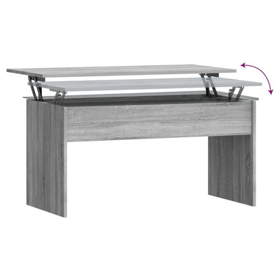 Coffee Table Grey Sonoma 102x50.5x52.5 cm Engineered Wood