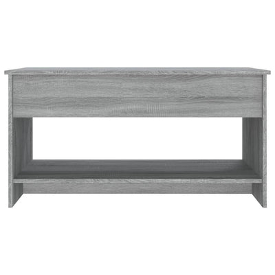 Coffee Table Grey Sonoma 102x50x52.5 cm Engineered Wood