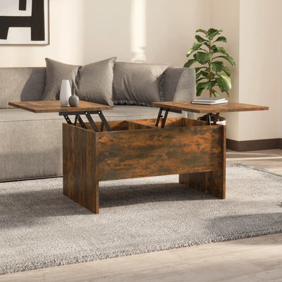 Coffee Table Smoked Oak 80x50x42.5 cm Engineered Wood