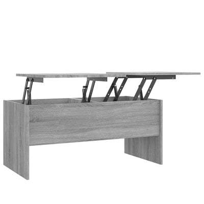 Coffee Table Grey Sonoma 102x50.5x46.5 cm Engineered Wood