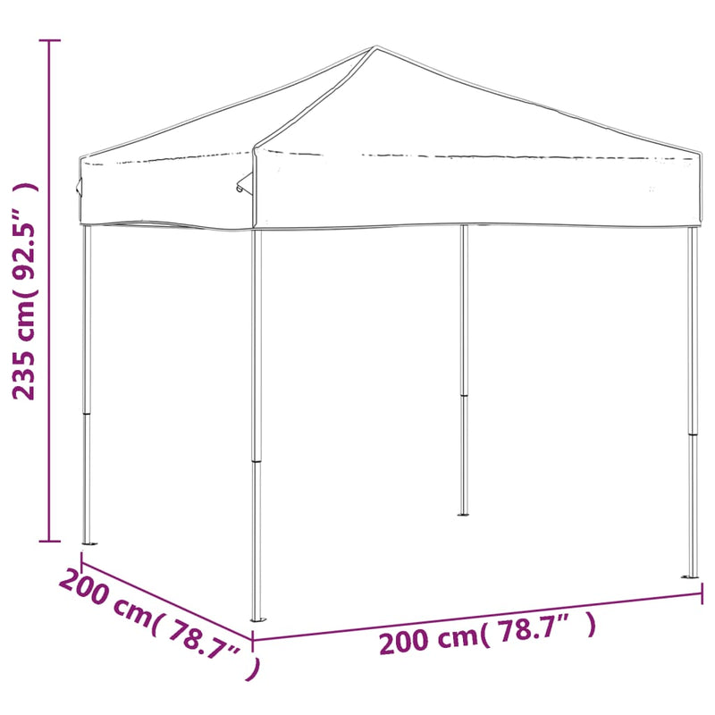 Folding Party Tent Cream 2x2 m