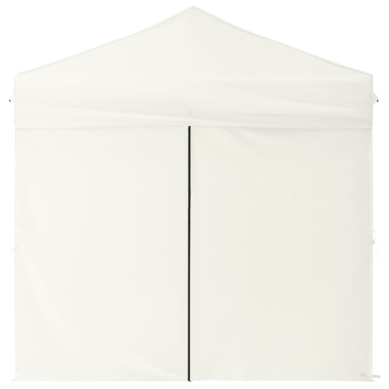 Folding Party Tent with Sidewalls Cream 2x2 m