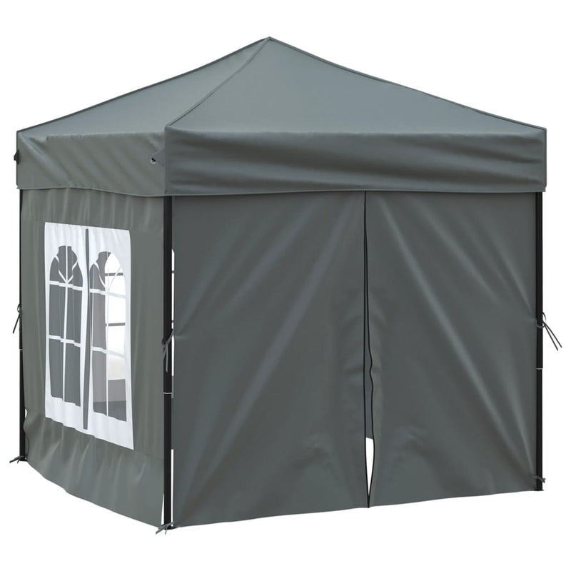 Folding Party Tent with Sidewalls Anthracite 2x2 m