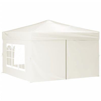 Folding Party Tent with Sidewalls Cream 3x3 m