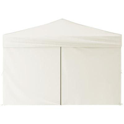 Folding Party Tent with Sidewalls Cream 3x3 m