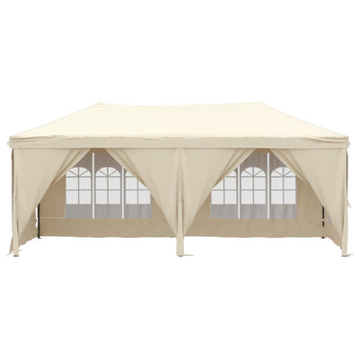 Folding Party Tent with Sidewalls Cream 3x6 m