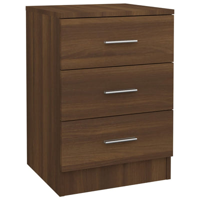 Bedside Cabinets 2 pcs Brown Oak 38x35x56 cm Engineered Wood