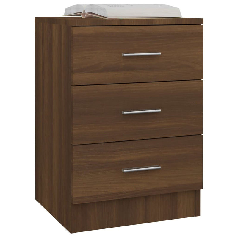 Bedside Cabinets 2 pcs Brown Oak 38x35x56 cm Engineered Wood