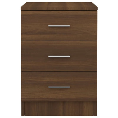 Bedside Cabinets 2 pcs Brown Oak 38x35x56 cm Engineered Wood