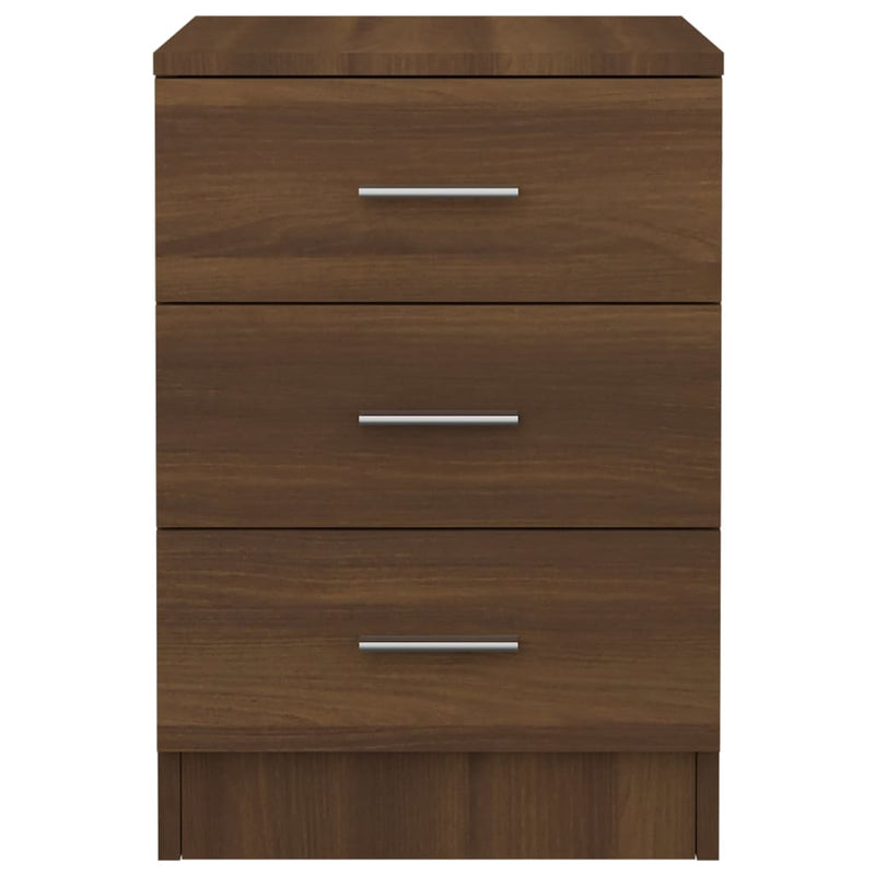 Bedside Cabinets 2 pcs Brown Oak 38x35x56 cm Engineered Wood