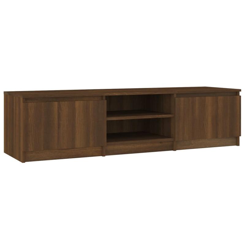 TV Cabinet Brown Oak 140x40x35.5 cm Engineered Wood