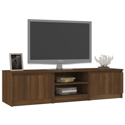 TV Cabinet Brown Oak 140x40x35.5 cm Engineered Wood