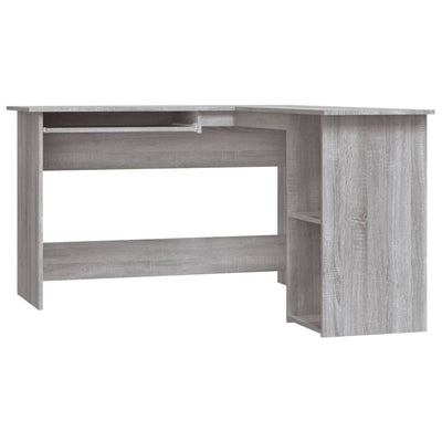 Corner Desk Grey Sonoma 120x140x75 cm Engineered Wood