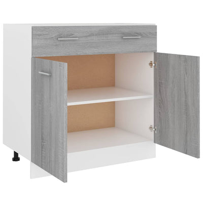 Drawer Bottom Cabinet Grey Sonoma 80x46x81.5 cm Engineered Wood