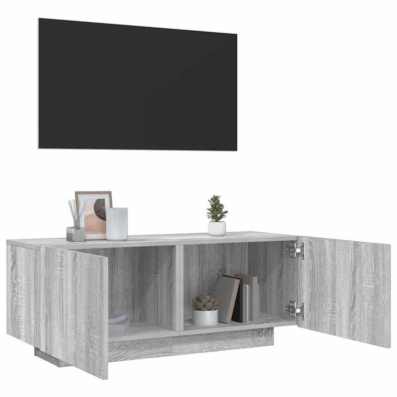 TV Cabinet Grey Sonoma 100x35x40 cm Engineered Wood