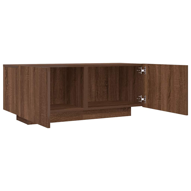 TV Cabinet Brown Oak 100x35x40 cm Engineered Wood