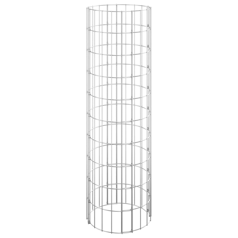 Circular Gabion Pole Galvanised Steel Ø30x100 cm