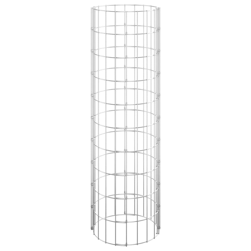 Circular Gabion Pole Galvanised Steel Ø30x100 cm