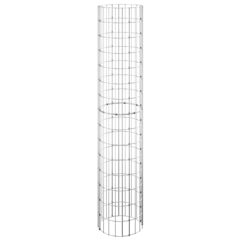 Circular Gabion Pole Galvanised Steel Ø30x150 cm