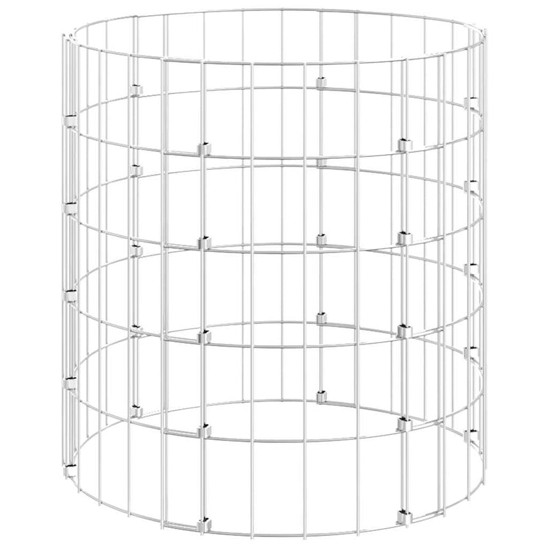 Circular Gabion Pole Galvanised Steel Ø50x50 cm