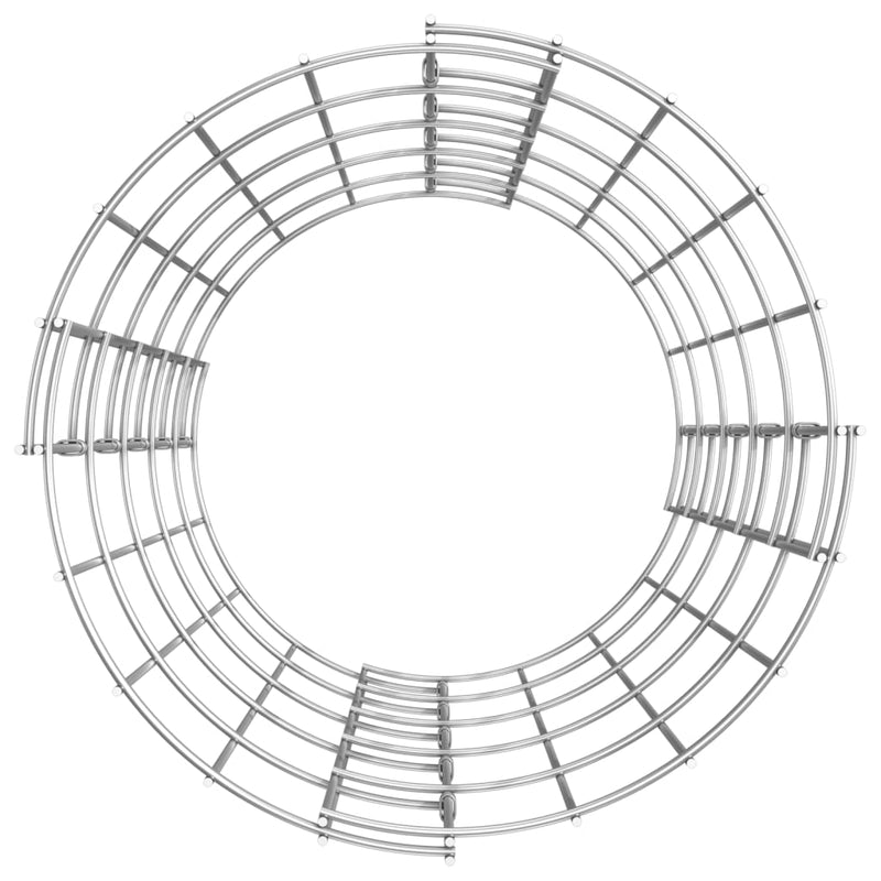 Circular Gabion Raised Beds 3 pcs Galvanised Steel Ø30x50 cm