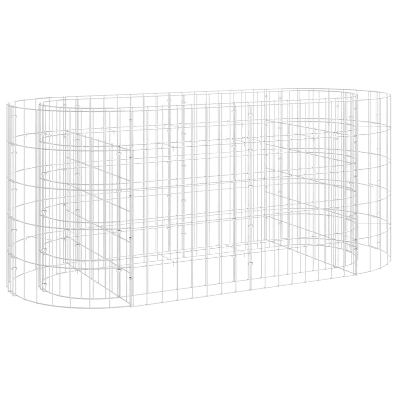 Gabion Raised Bed Galvanised Iron 120x50x50 cm