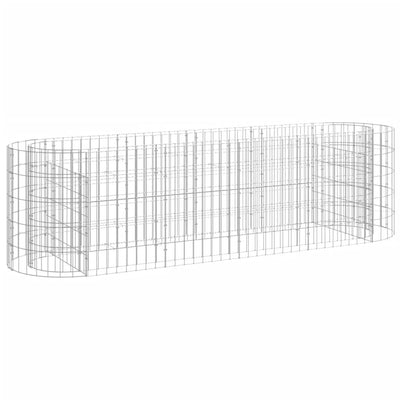 Gabion Raised Bed Galvanised Iron 190x50x50 cm