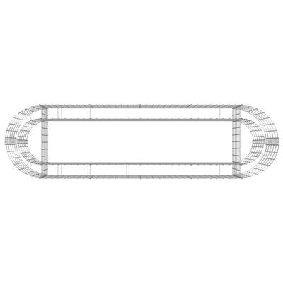 Gabion Raised Bed Galvanised Iron 190x50x50 cm