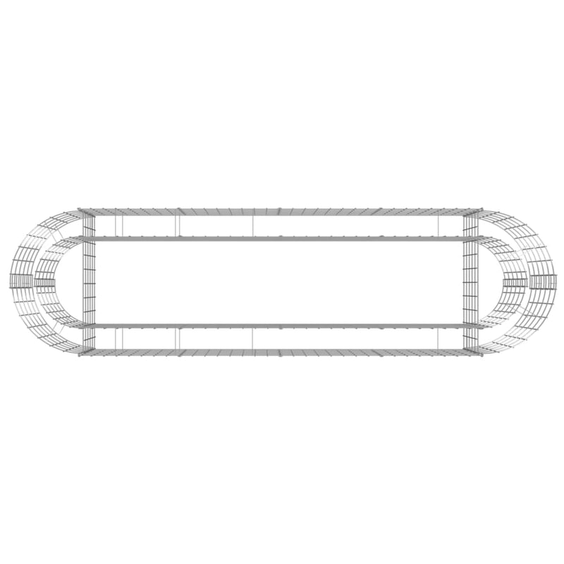 Gabion Raised Bed Galvanised Iron 190x50x50 cm