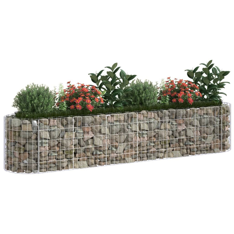 Gabion Raised Bed Galvanised Iron 260x50x50 cm