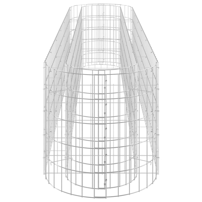 Gabion Raised Bed Galvanised Iron 260x50x50 cm